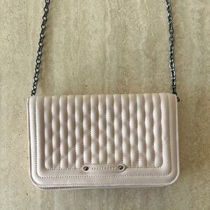 Longchamp Pale Pink Wallet on a Chain
